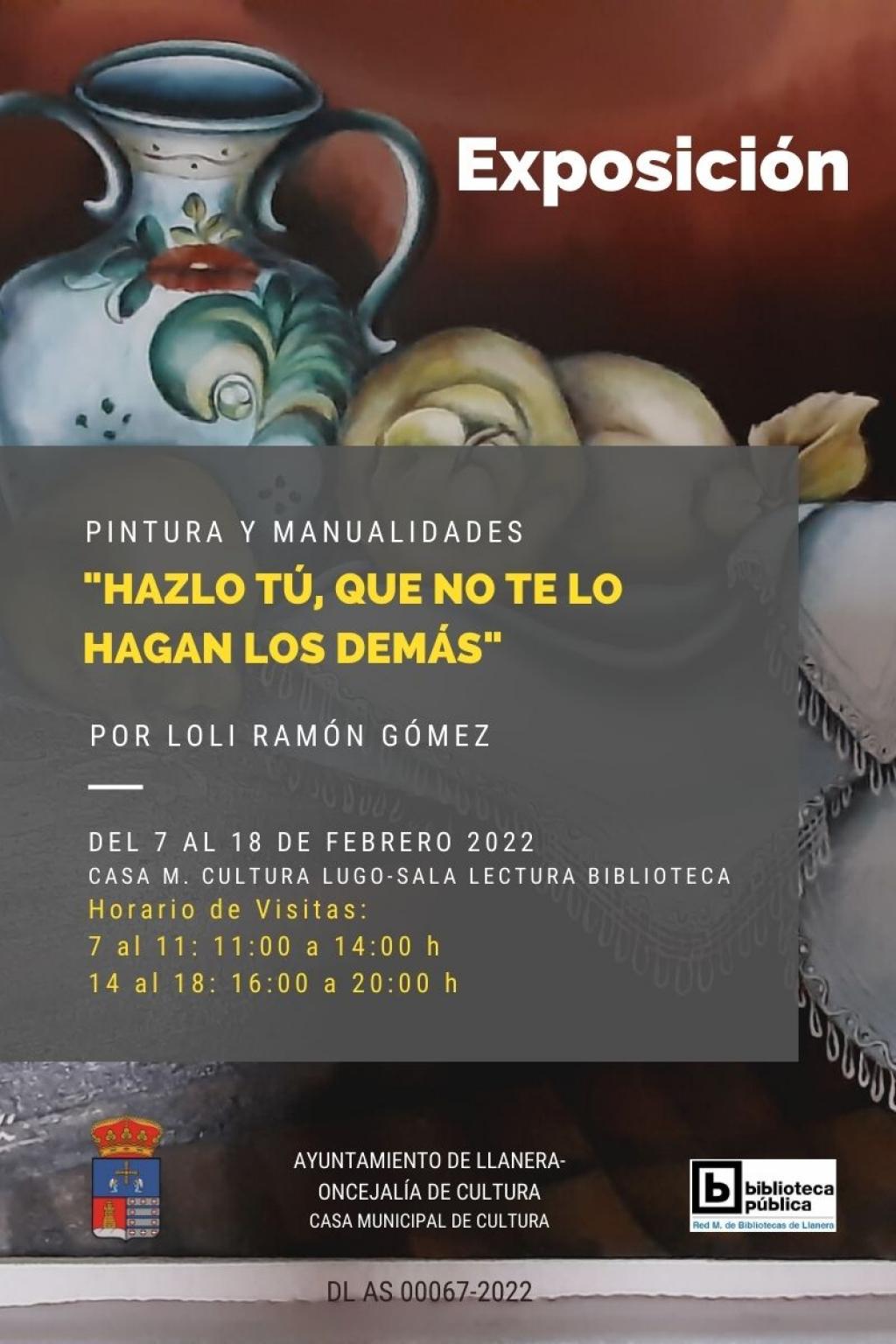 El Tapin - La exposición de pintura y manualidades "Hazlo tú, que no te lo hagan los demás" se podrá visitar del 7 al 18 de ferero en la Casa de Cultura de Lugo