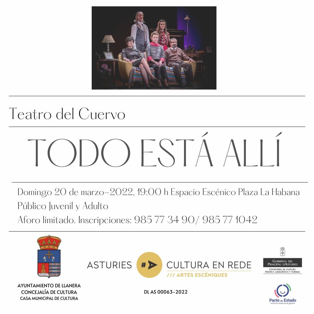El Tapin - Teatro del Cuervo representará la obra “Todo está allí” el domingo 20 de marzo en el espacio escénico de La Habana