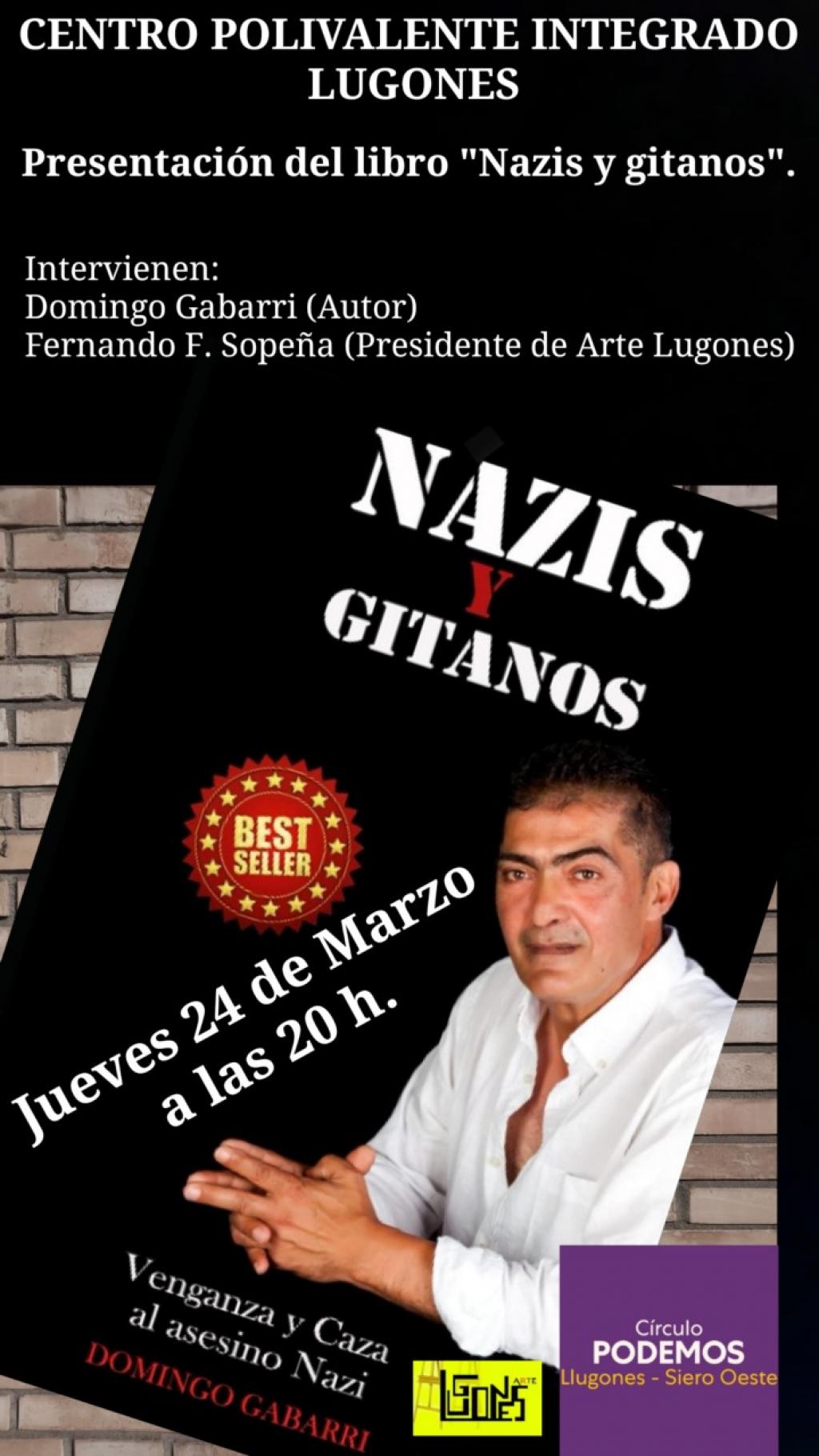 El Tapin - Domingo Gabarri presentará su libro "Nazis y Gitanos"el jueves 24 de marzo en el Centro Polivalente de Lugones