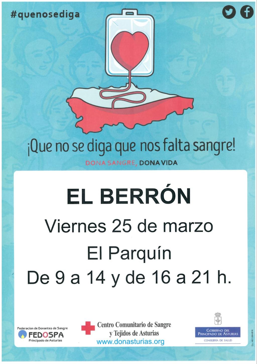 El Tapin - El autobús para donar sangre estará en El Berrón el viernes 25 de marzo