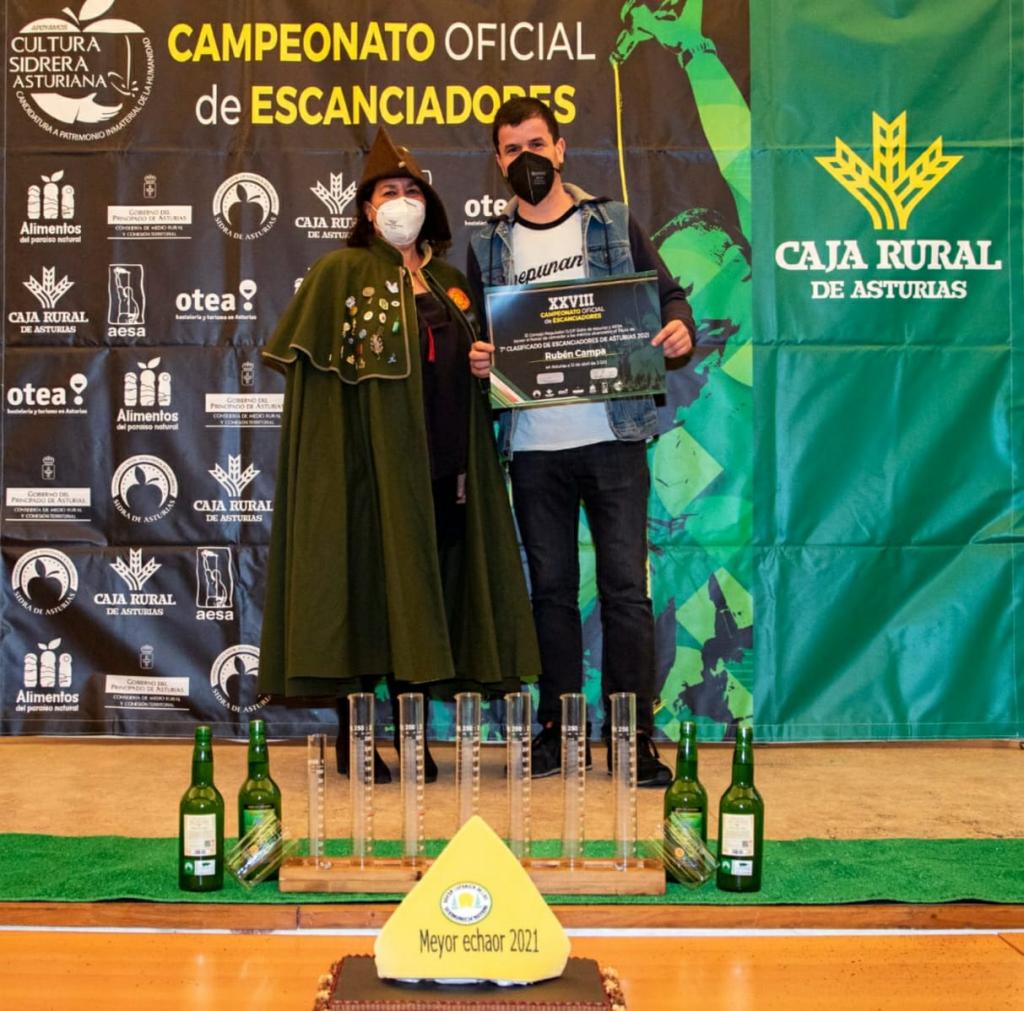 El Tapin - El llanerense, Rubén Campa, consiguió el séptimo puesto en el XXVIII Campeonato de Escanciadores