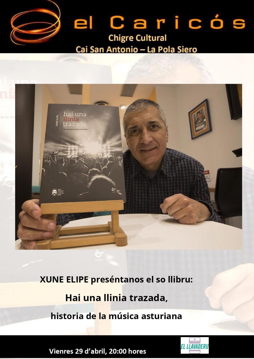 El Tapin - El Caricós acoge la presentación del libro “Hai una llinia trazada” de Xune Elipe