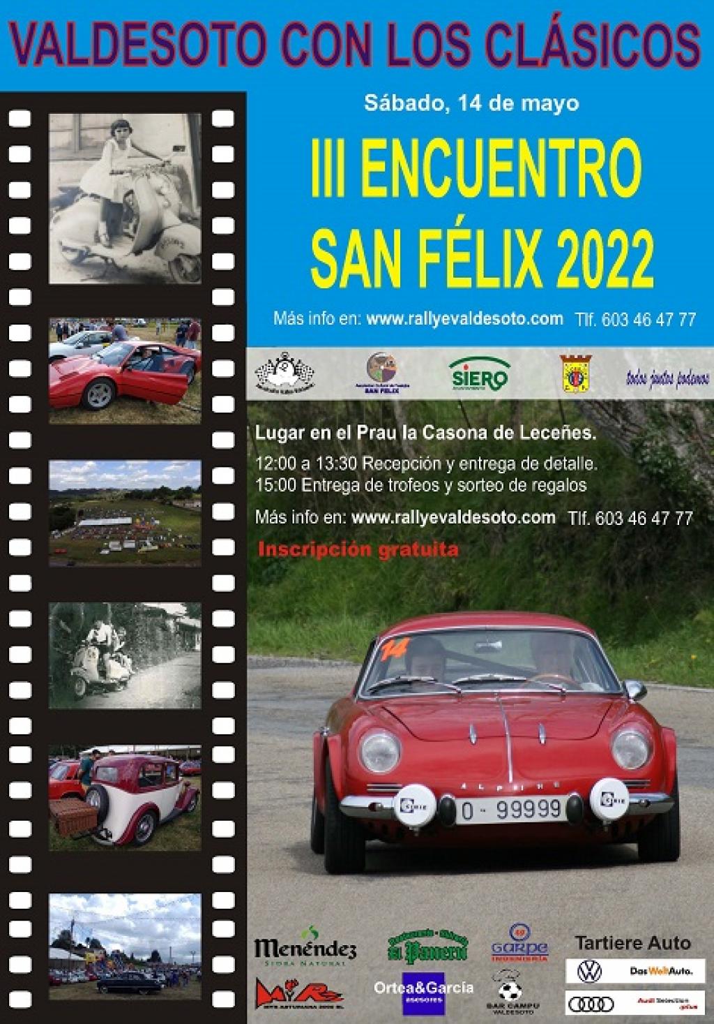 El Tapin - El 14 de mayo se realizará el III Encuentro San Félix 2022 de vehículos clásicos en Valdesoto