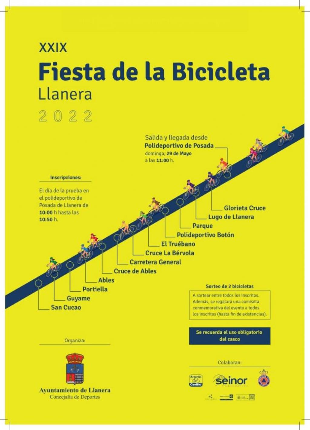 El Tapin - Llanera celebra la XXIX Fiesta de la Bicicleta el domingo 29 de mayo