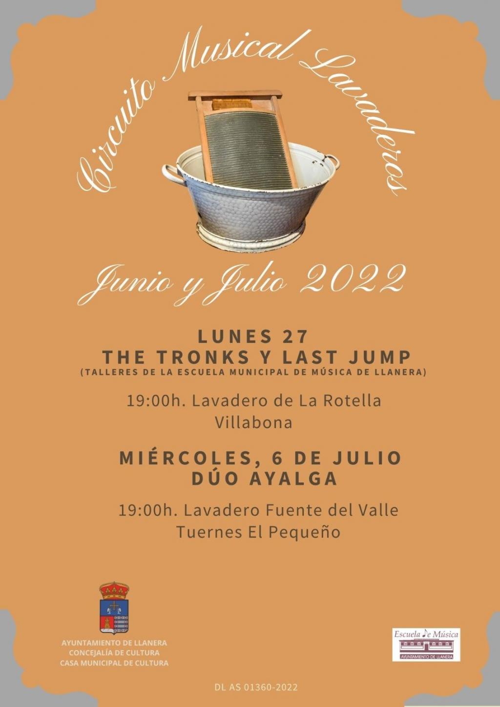 El Tapin - El Lavadero de La Rotella en Villabona acogerá el concierto de The Tronks y Last Jump el lunes 27 de junio a las 19 horas