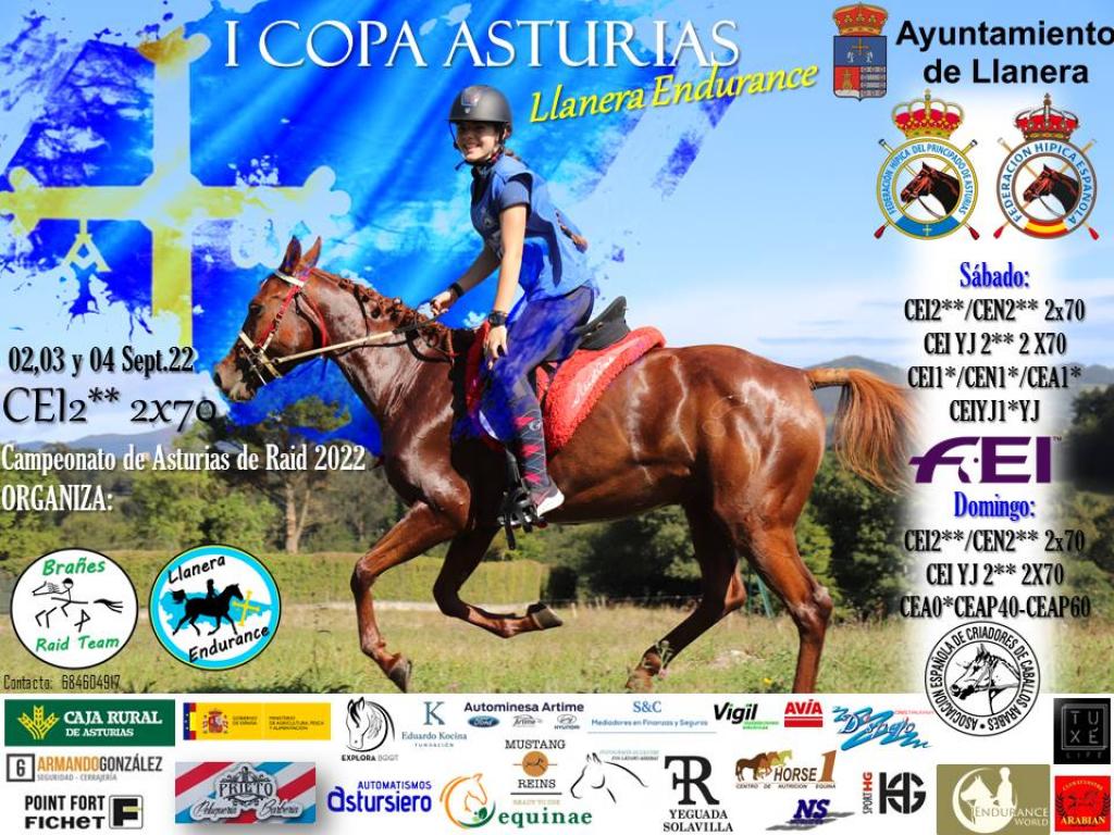 El Tapin - Del día 2 al 4 de septiembre se celebrará la I Copa Asturias Llanera Endurance y el Campeonato de Asturias de Raid 2022 en el recinto ferial 