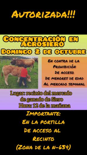 El Tapin - Concentración en Agrosiero el 2 de octubre en contra de la prohibición de acceso a menores al Mercado Semanal