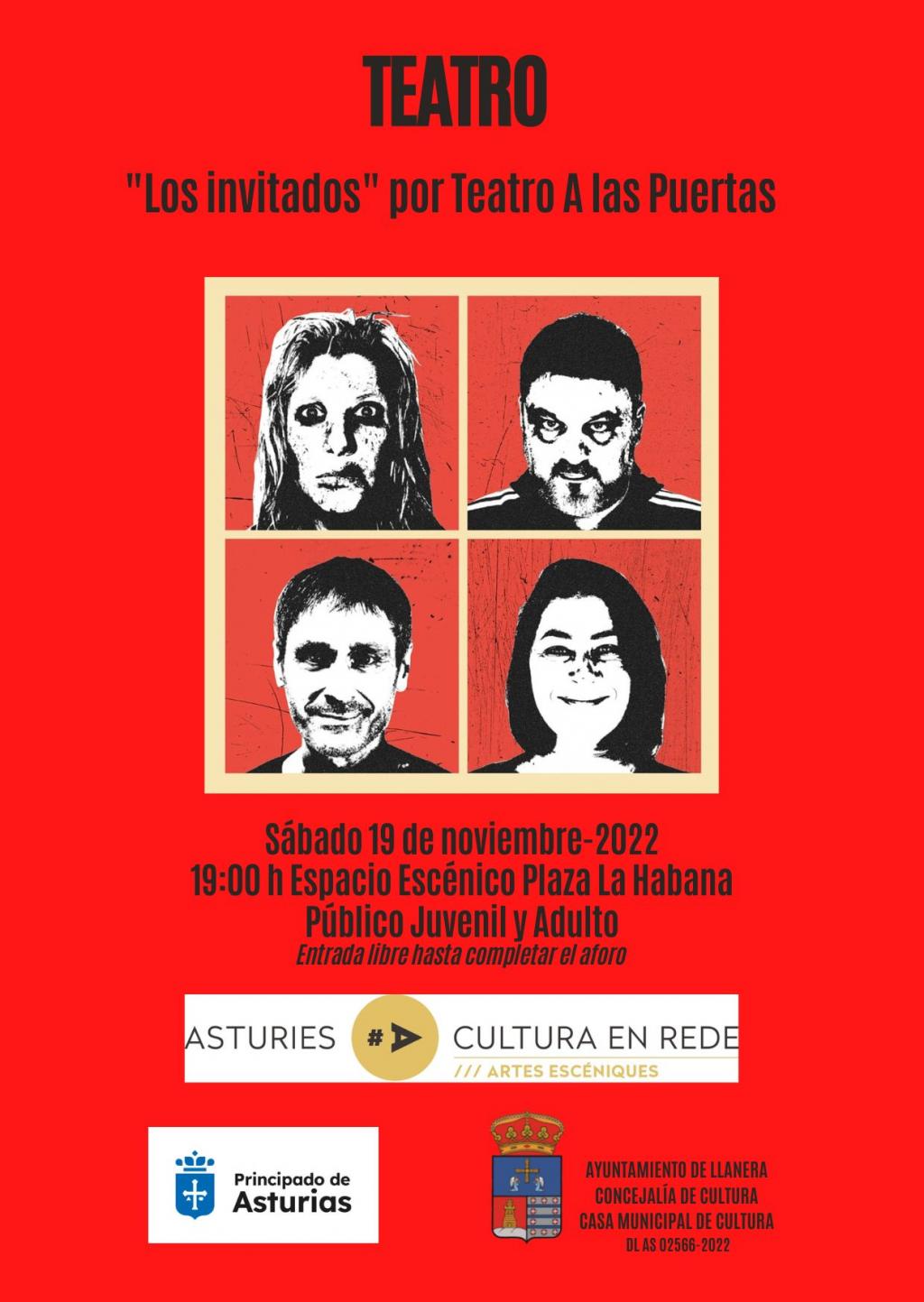 El Tapin - El Espacio Escénico Plaza La Habana acogerá la representación teatral "Los invitados" por Teatro A las Puertas
