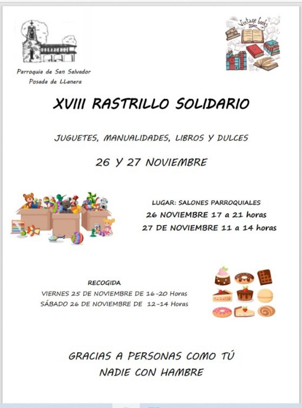 El Tapin - La Parroquia San Salvador de Rondiella organiza su XVIII Rastrillo Solidario los días 26 y 27 de noviembre