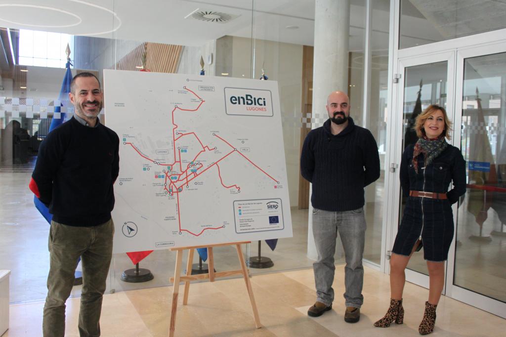 El Tapin - Siero elabora un plano sobre los carriles bici para mostrando las distintas rutas ciclables de Lugones