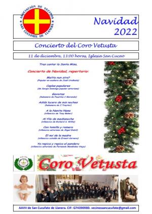 El Tapin - La Asociación de Vecinos de San Cucufate organiza el concierto de Navidad, el 11 de diciembre con la actuación del Coro Vetusta