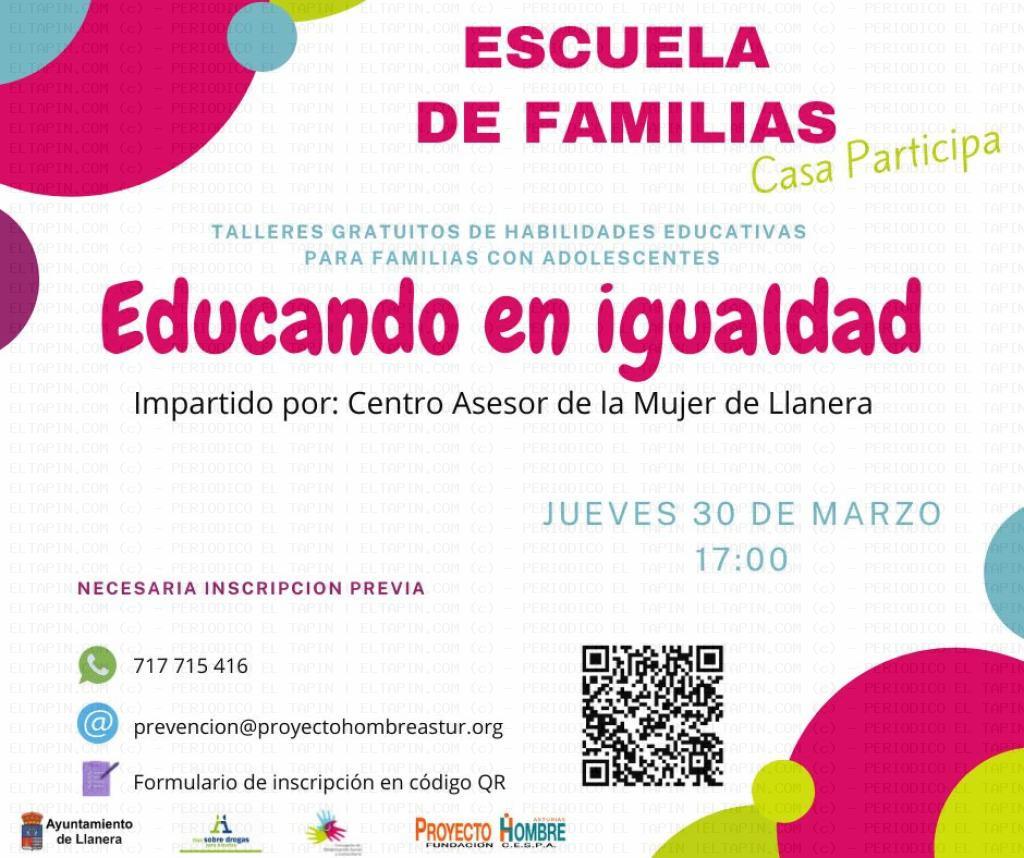 El Tapin - Sesión de la Escuela de Familias para la etapa de Educación Secundaria sobre igualdad en la Casa Participa