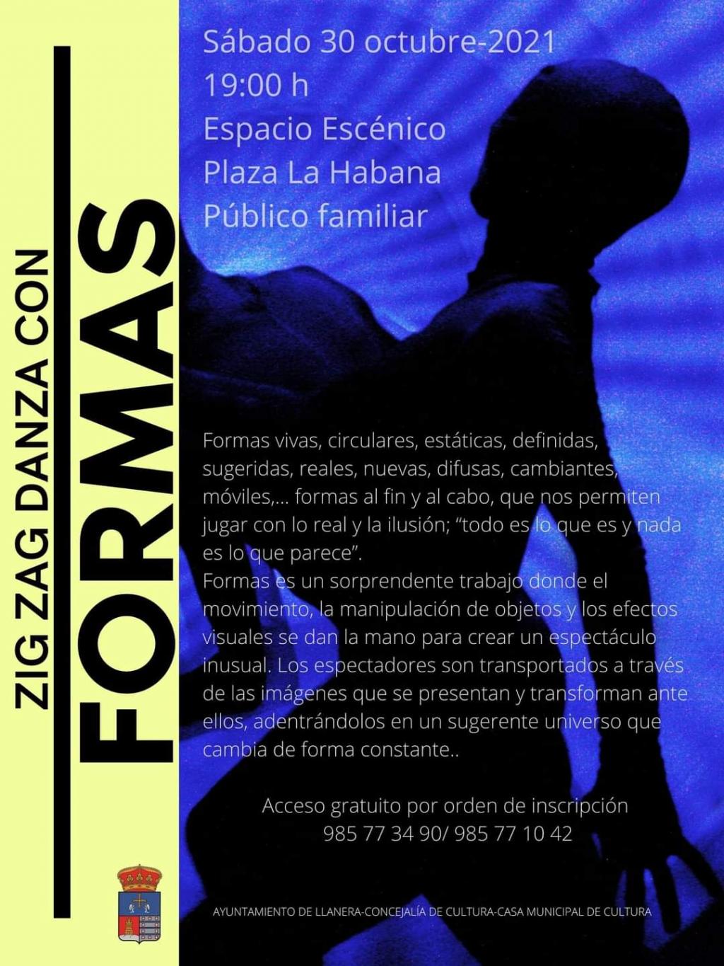 El Tapin - Zig Zag Danza ofrecerá su espectáculo "Formas" en la Plaza de La Habana el sábado 30 de octubre a las 19 horas
