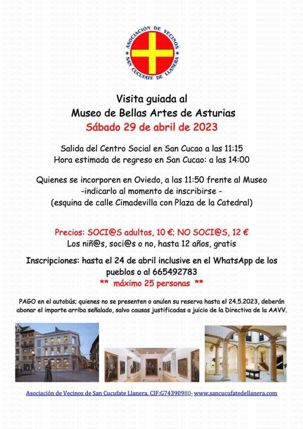 El Tapin - La Asociación de San Cucufate organiza una visita al Museo de Bellas Artes de Asturias