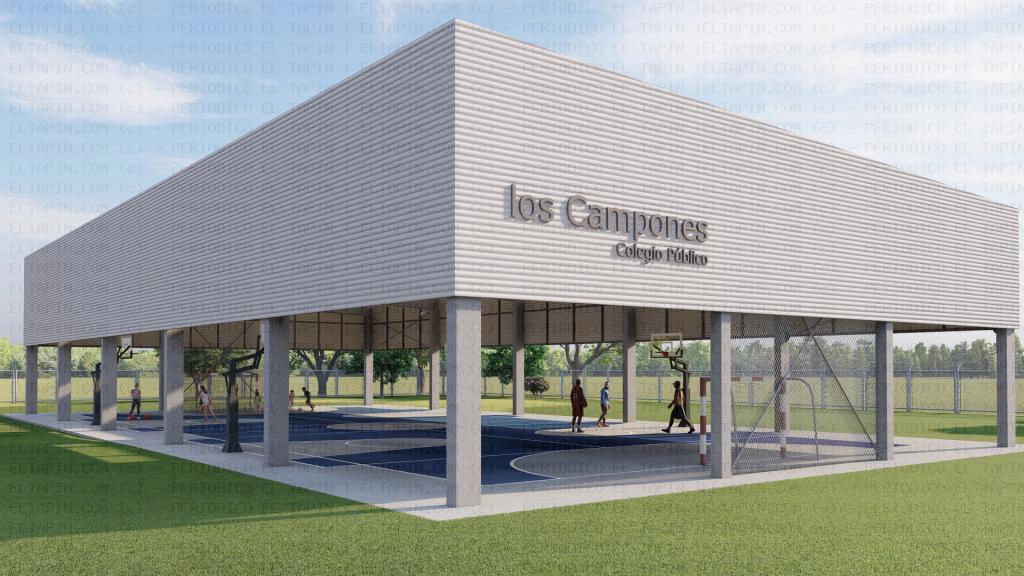 El Tapin - El PSOE de Siero presentó el proyecto de creación de una cubierta en el colegio Los Campones en El Berrón