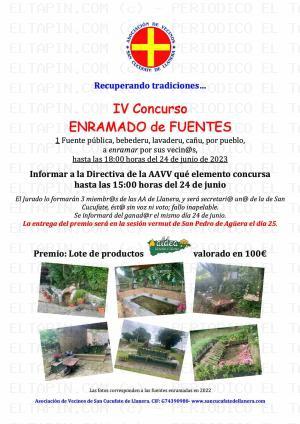 El Tapin - La Asociación de Vecinos de San Cucufate organiza el IV Concurso Enramado de Fuentes el 24 de junio