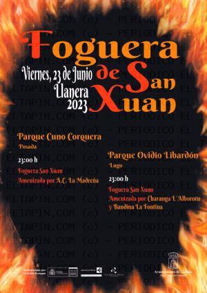 El Tapin - Llanera celebra la Hoguera de San Juan el viernes a las 23 horas en Lugo y Posada