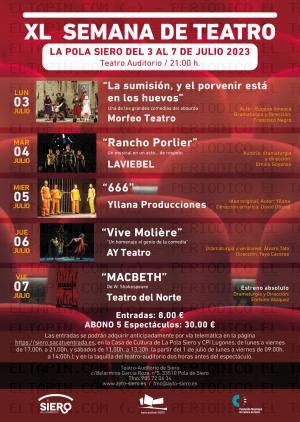 El Tapin - Cartel de la XL Semana de Teatro en Pola de Siero