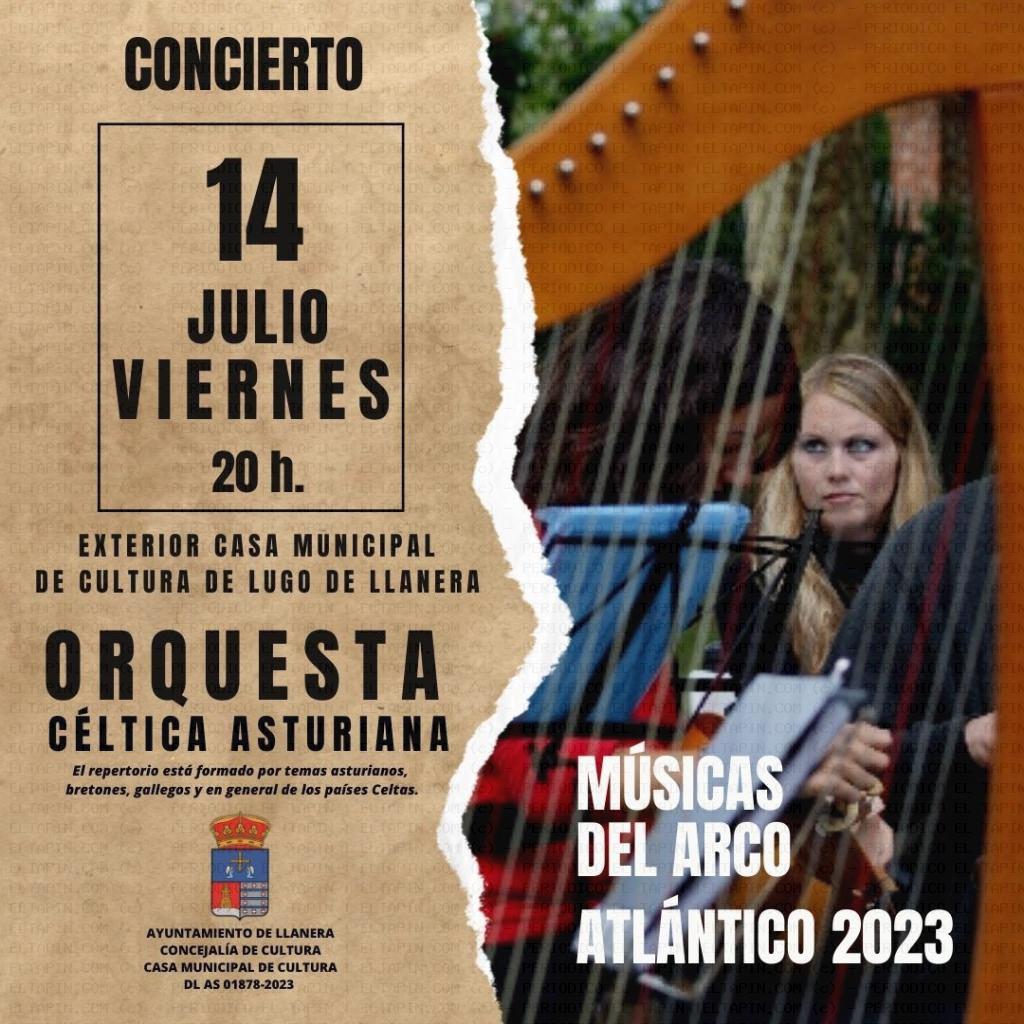 El Tapin - La Orquesta Céltica Asturiana: "Músicas del Arco Atlántico" ofrece un concierto el 14 de julio en el exterior de la Casa de Cultura de Lugo