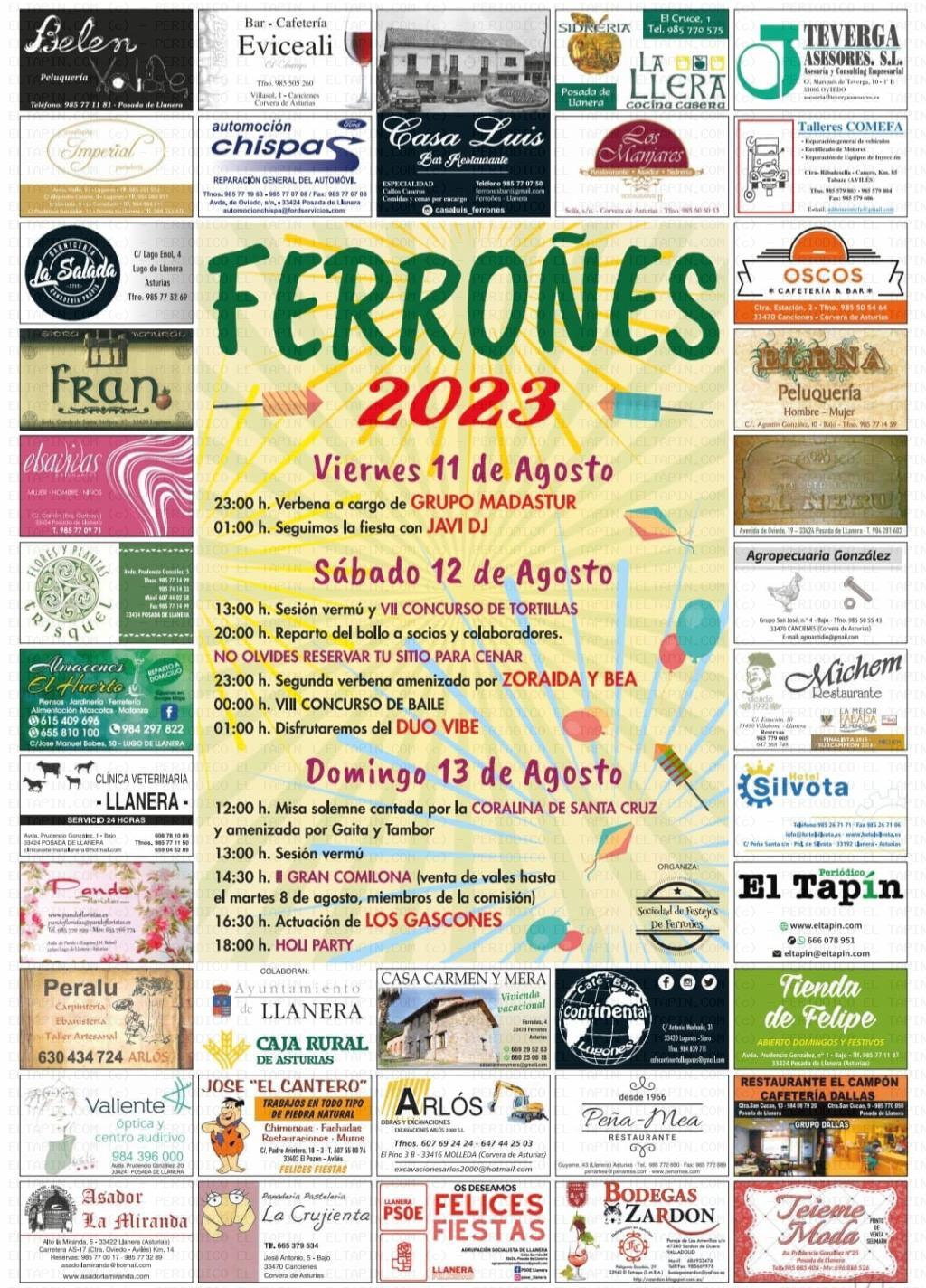 El Tapin - Ferroñes celebra sus fiestas del 11 al 13 de agosto