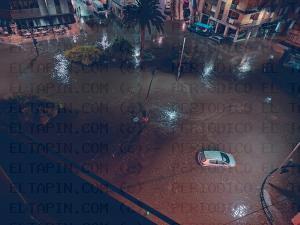 El Tapin - Inundación en Pola de Siero debido a la tormenta