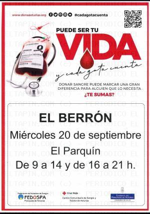 El Tapin - El autobús para donar sangre se encuentra hoy, miércoles 20 de septiembre, en El Berrón 
