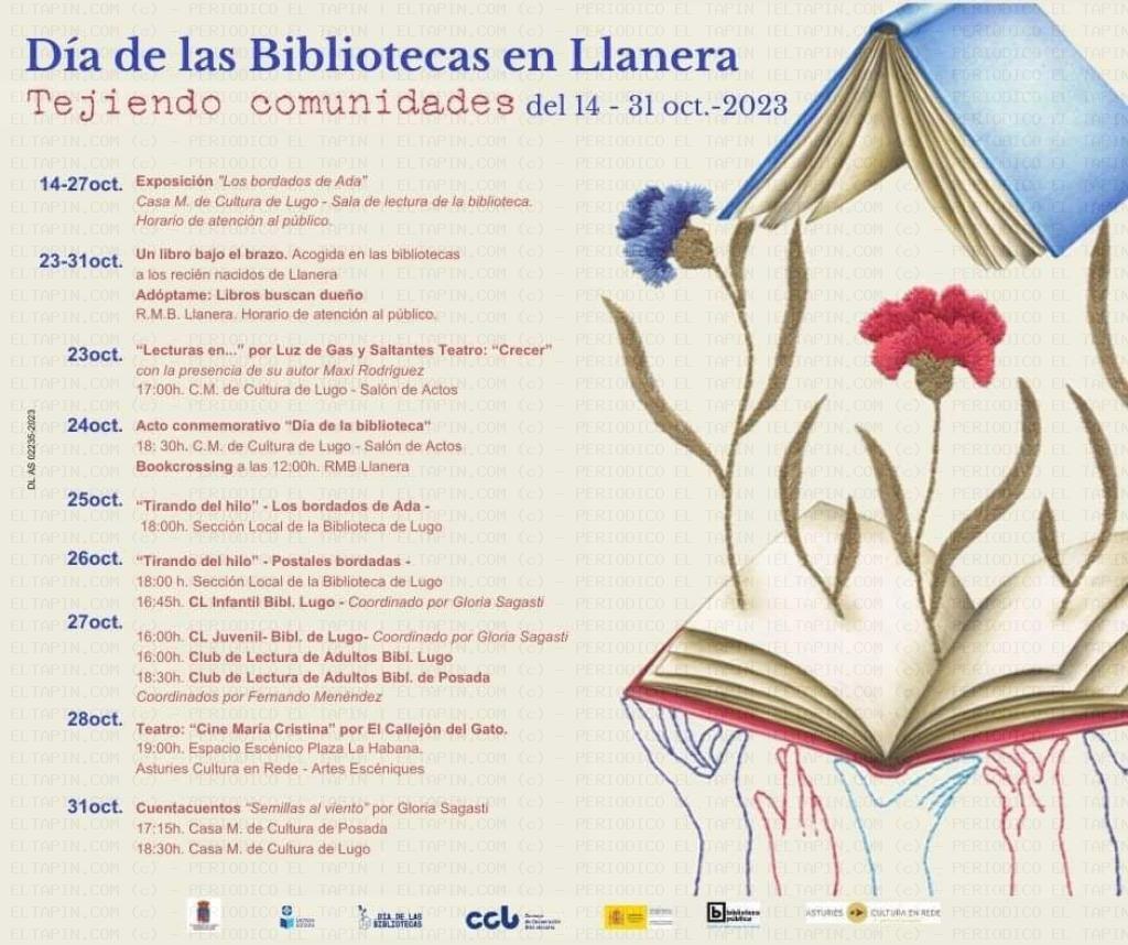 El Tapin - Llanera celebra mañana el acto institucional para conmemorar el “Día de las Bibliotecas”