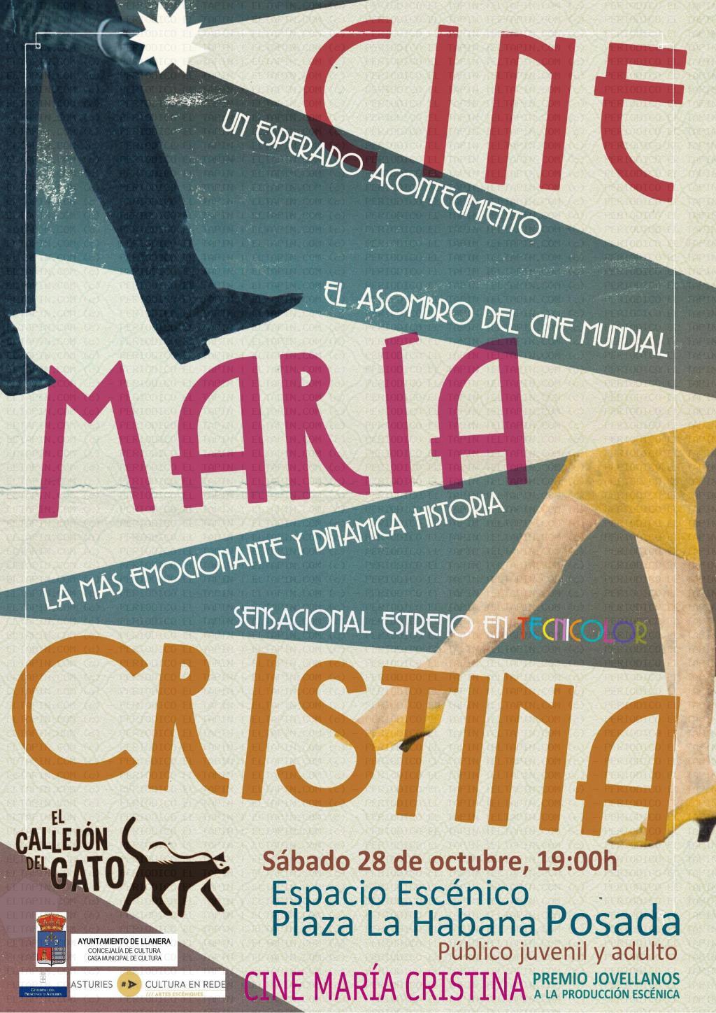 El Tapin - El espacio escénico de la Plaza de La Habana acoge este sábado "Cine María Cristina", por el Callejón del Gato