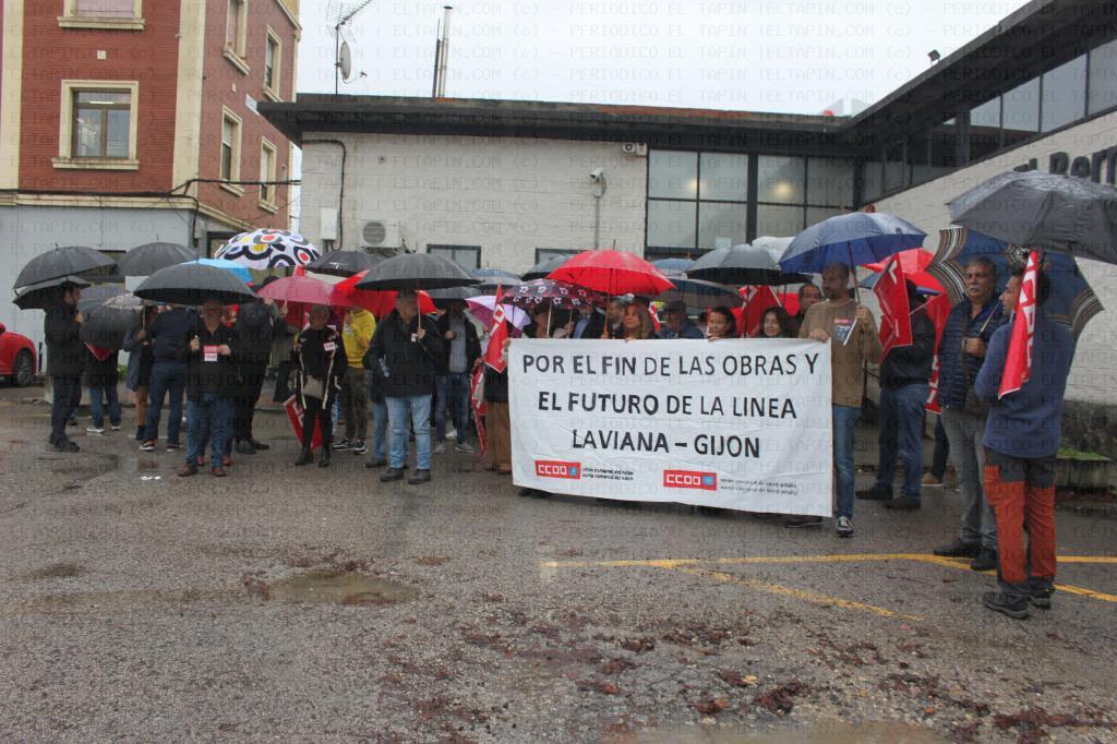 El Tapin - La Unión Comarcal de CCOO de Siero-Piloña exige celeridad en las obras de la línea Laviana-Gijón 