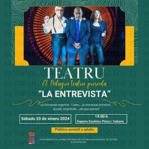 El Tapin - La Plaza de La Habana acoge la obra de teatro "La entrevista" hoy sábado 20 de enero