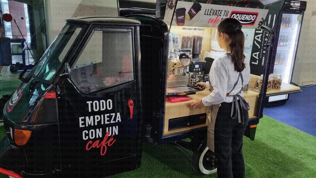 El Tapin - Cafés Oquendo  participa en una nueva edición de Salenor con un original motocarro para servir cafés BIO a los asistentes al evento 
