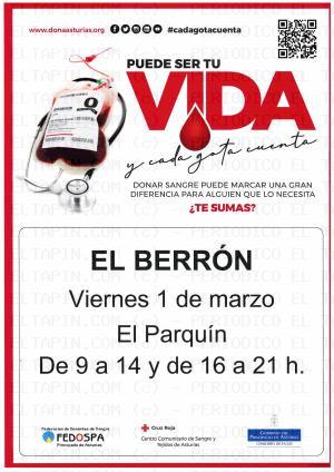 El Tapin - El autobús de donantes de sangre acude a El Berrón el 1 de marzo