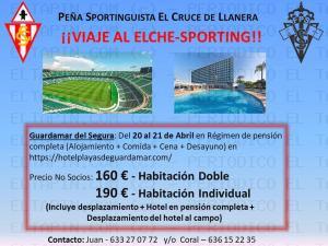 El Tapin - La Peña Sportinguista El Cruce de Posada organiza un viaje a Elche del 20 al 21 de abril