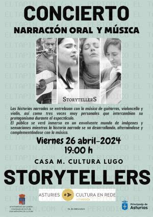 El Tapin - Storytellers el viernes 26 de abril en la Casa de Cultura de Lugo