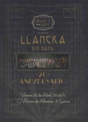 El Tapin - La Big Band de Llanera celebra su 20 aniversario el viernes 26 de abril