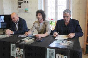 El Tapin - Arrancan las IV Jornadas de Novela Negra “Llanegra” en el exterior de la Casa de Cultura de Lugo de Llanera