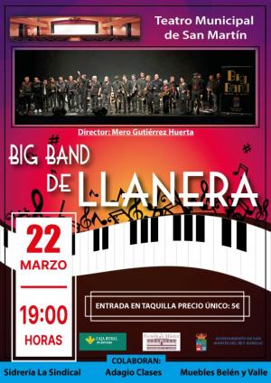 El Tapin - La Big Band de Llanera actuará el 22 de marzo a las 19 horas en el Teatro Municipal de San Martín