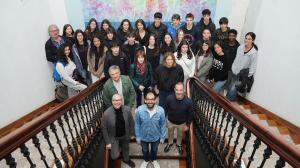 El Tapin - El alcalde de Siero y la concejala de Educación recibieron a los alumnos de la banda de música del Conservatorio profesional de Sabadell