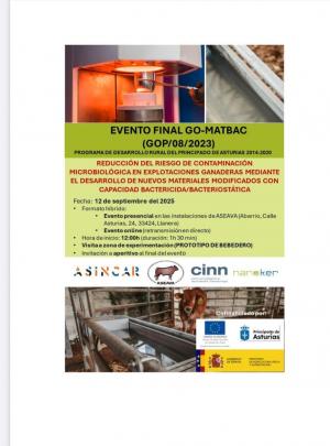 El Tapin - ASEAVA organiza el evento final del programa de desarrollo rural del Principado sobre los riesgos de la contaminación microbiológica en las explotaciones el 12 de septiembre