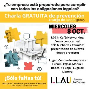 El Tapin - La Asociación de Autónomos de Llanera organiza una charla gratuita sobre las obligaciones legales el 8 de octubre