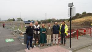 El Tapin - Iniciadas las obras de ajardinamiento del entorno de la senda peatonal y ciclista entre Lugones y La Fresneda en su tramo final pasando el túnel bajo la A-66