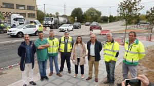 El Tapin - Últimos remates de las obras de mejora de los accesos a Lugones norte, en la glorieta de El Castro