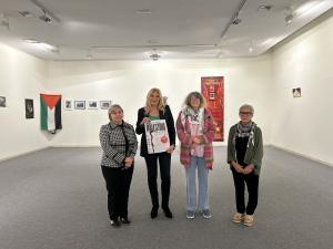 El Tapin - La Casa de Cultura de Pola de Siero acoge la Exposición Arte Asturiano contra el genocidio Palestino
