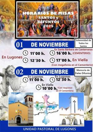 El Tapin - Horarios de Misas de Santos y Difuntos en Lugones y Viella