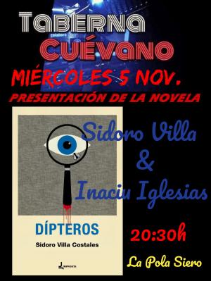 El Tapin - Sidoro Villa Costales presentará su libro "Dípteros" el 5 de noviembre en la Taberna Cuévano en La Pola