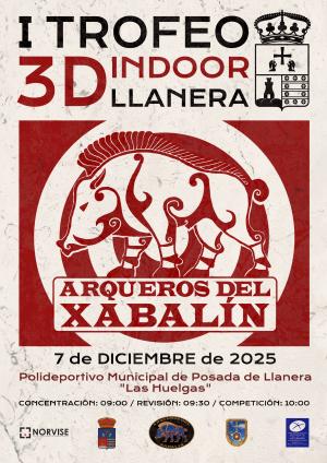 El Tapin - El Club Arqueros del Xabalín organiza la Competición de tiro con arco 3D indoor I Trofeo Llanera el 7 de diciembre