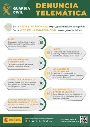 El Tapin - La Guardia Civil actualiza la sede para formular denuncia telemática sin necesidad de acudir a una instalación del cuerpo
