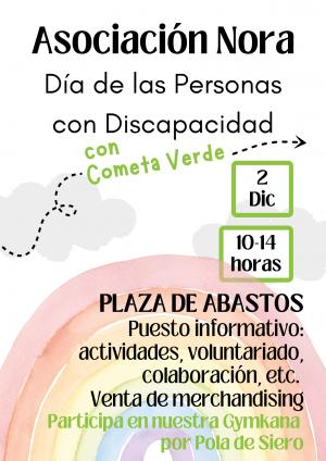 El Tapin - La Asociación Nora presenta con motivo del Día Internacional de las personas con Discapacidad la campaña informativa y juego solidario, en Pola de Siero