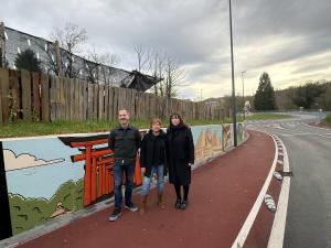 El Tapin - Finalizado el mural en los accesos a Pola de Siero desde la Autovía Minera dedicado a los monumentos más importantes del mundo