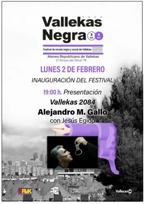 Alejandro M. Gallo inaugurará la cuarta edición de Vallekas Negra, con su novela Vallekas 2084